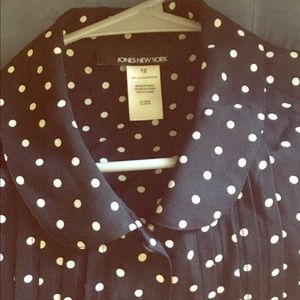 Jones NY polka dot dress shirt